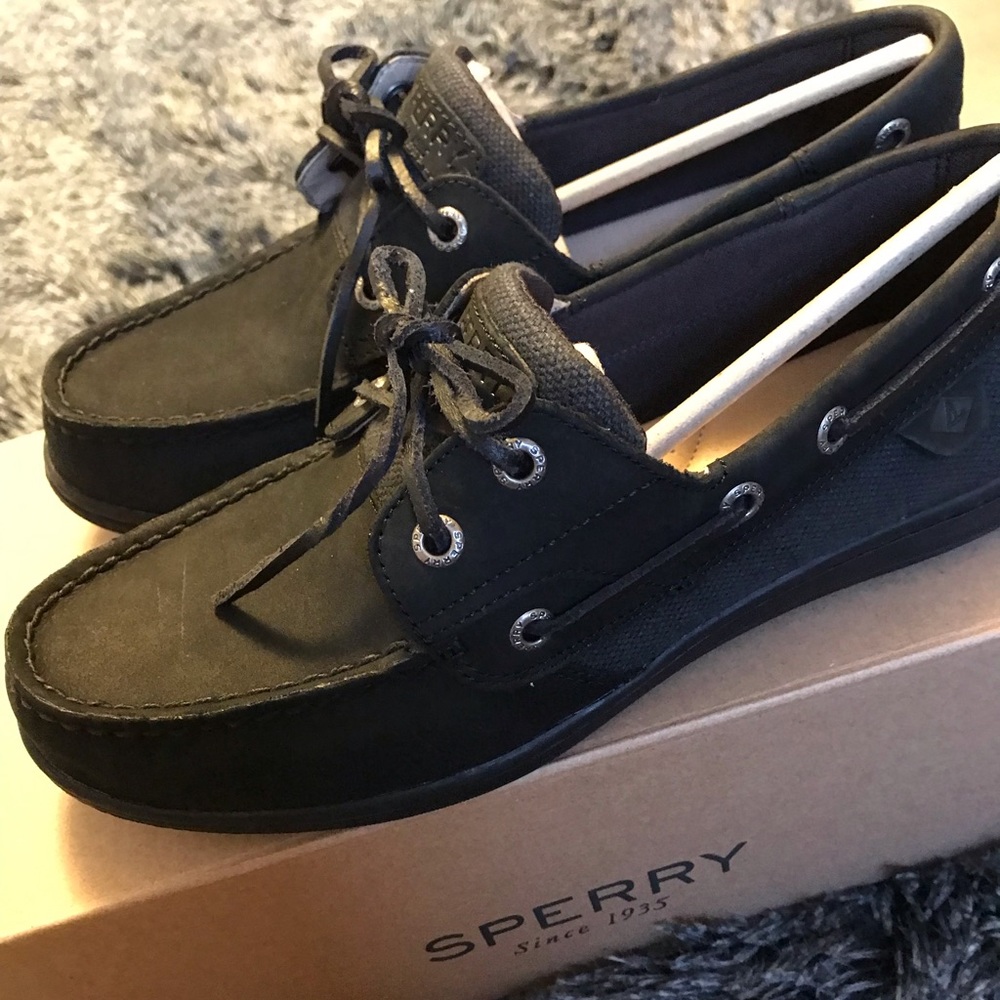NEW Sperry Koifish Black boat shoe